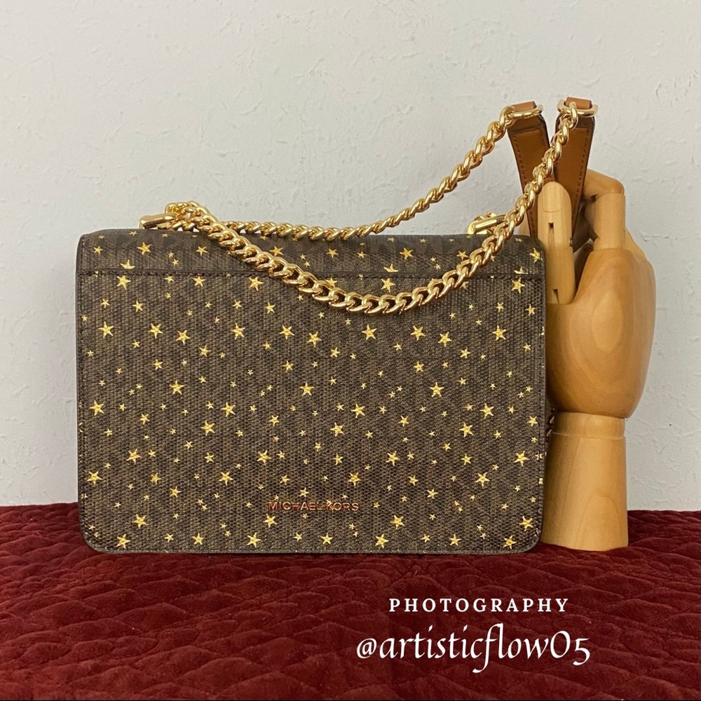 Flash Sale NEW Michael Kors
Jade Signature Scattered Stars Large Gusset Shoulder - Picture 5 of 10